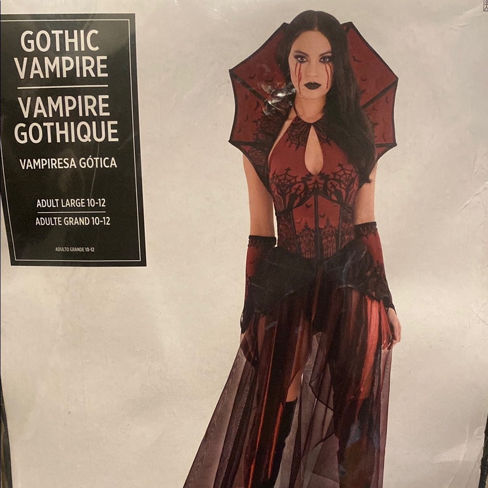 Gothic Vampire Costume - Red and Black